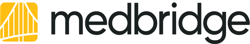 MedBridge logo with a yellow graphic and "medbridge" in black lowercase letters.